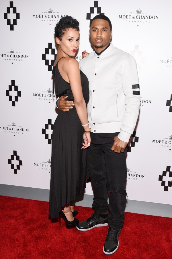 NEW YORK, NY - JUNE 03:  Model Tanaya Henry and singer-songwriter Trey Songz attend the Moet Nectar Imperial Rose x Marcelo Burlon Launch Event on June 3, 2015 in New York City.  (Photo by Andrew H. Walker/Getty Images for Moet)