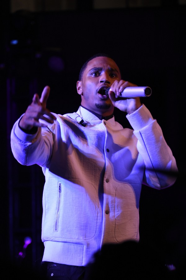 NEW YORK, NY - JUNE 03:  Singer-songwriter Trey Songz performs on stage during the Moet Nectar Imperial Rose x Marcelo Burlon Launch Event on June 3, 2015 in New York City.  (Photo by Andrew H. Walker/Getty Images for Moet)