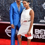 LOS ANGELES, CA - JUNE 28: Author/musician Fonzworth Bentley (L) and actress Faune A. Chambers attend the 2015 BET Awards at the Microsoft Theater on June 28, 2015 in Los Angeles, California.  (Photo by Earl Gibson/BET/Getty Images for BET)