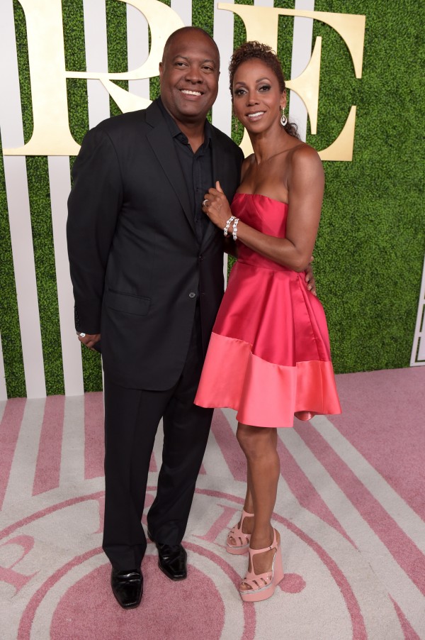 LOS ANGELES, CA - JUNE 24:  Sportscaster Rodney Peete (L) and actress Holly Robinson Peete attend the 2015 BET Awards Debra Lee Pre-Dinner at Sunset Tower Hotel on June 24, 2015 in Los Angeles, California.  (Photo by Jason Kempin/BET/Getty Images for BET)