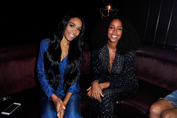 HOLLYWOOD, CA - JULY 14:  Recording artists Michelle Williams (L) and Kelly Rowland attend the WE tv's LA Hair Season 4 Premiere Party at Avalon on July 14, 2015 in Hollywood, California.  (Photo by Jerod Harris/Getty Images for WE tv)