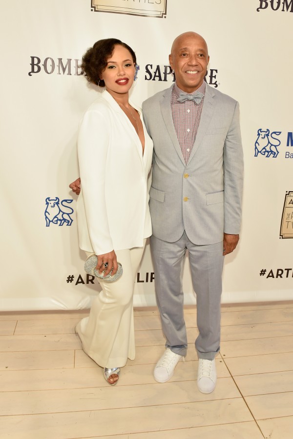 WATER MILL, NY - JULY 18:  Elle Varner and Russell Simmons attend as RUSH Philanthropic Arts Foundation Celebrates 20th Anniversary at Art For Life sponsored by Bombay Sapphire Gin at Fairview Farms on July 18, 2015 in Water Mill, New York.  (Photo by Eugene Gologursky/Getty Images for Bombay Sapphire Gin)