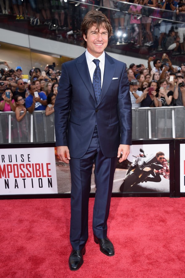 NEW YORK, NY - JULY 27:  Tom Cruise attend the New York premiere of Mission: Impossible - Rogue Nation at the AMC Lincoln Square in Times Square on July 27, 2015 in New York City.  (Photo by Dimitrios Kambouris/Getty Images for Paramount Pictures) *** Local Caption *** Tom Cruise