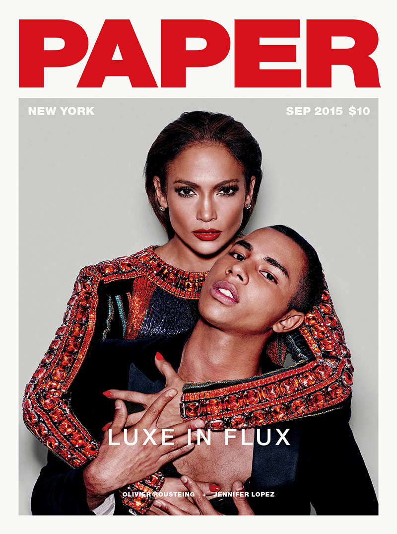 J Lo & Olivier Rousteing For Paper Magazine