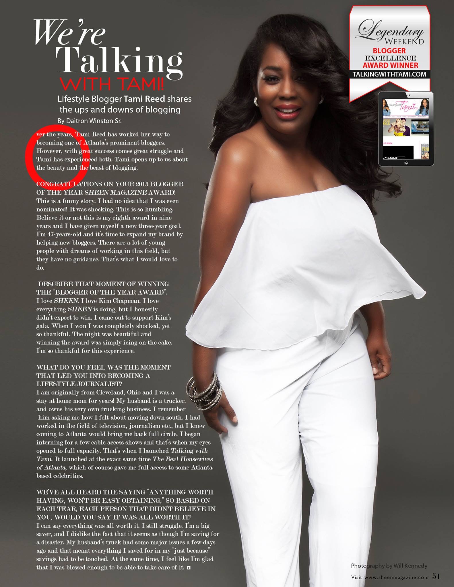 Great News: Talking With Tami Featured In Sheen Magazine!
