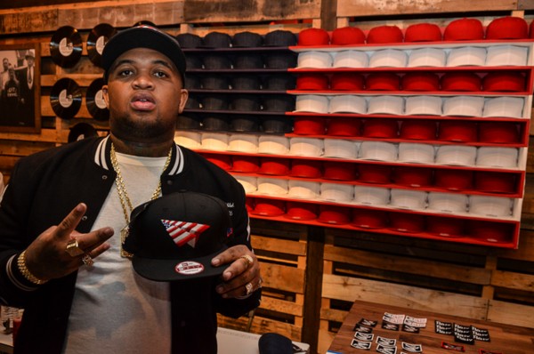 DJ Mustard at the New Era booth at Made In America festival in Philadelphia, Pa., on Saturday, August 5.