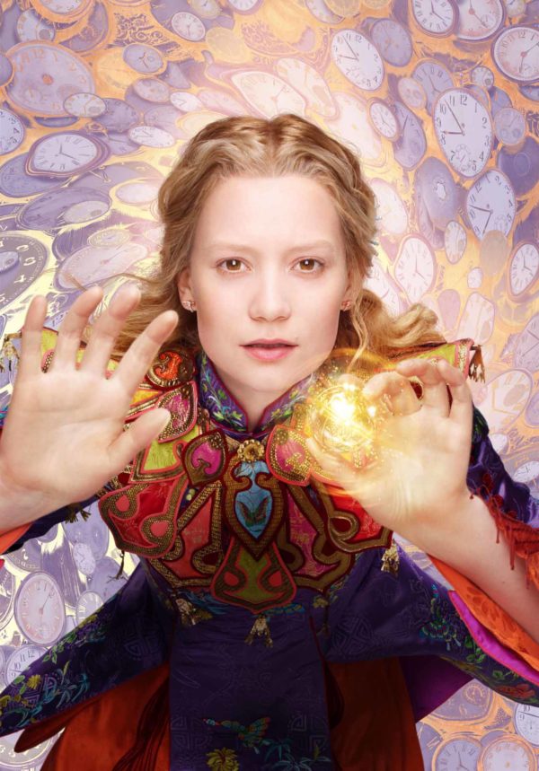 Mia Wasikowska is Alice in Alice Through the Looking Glass.