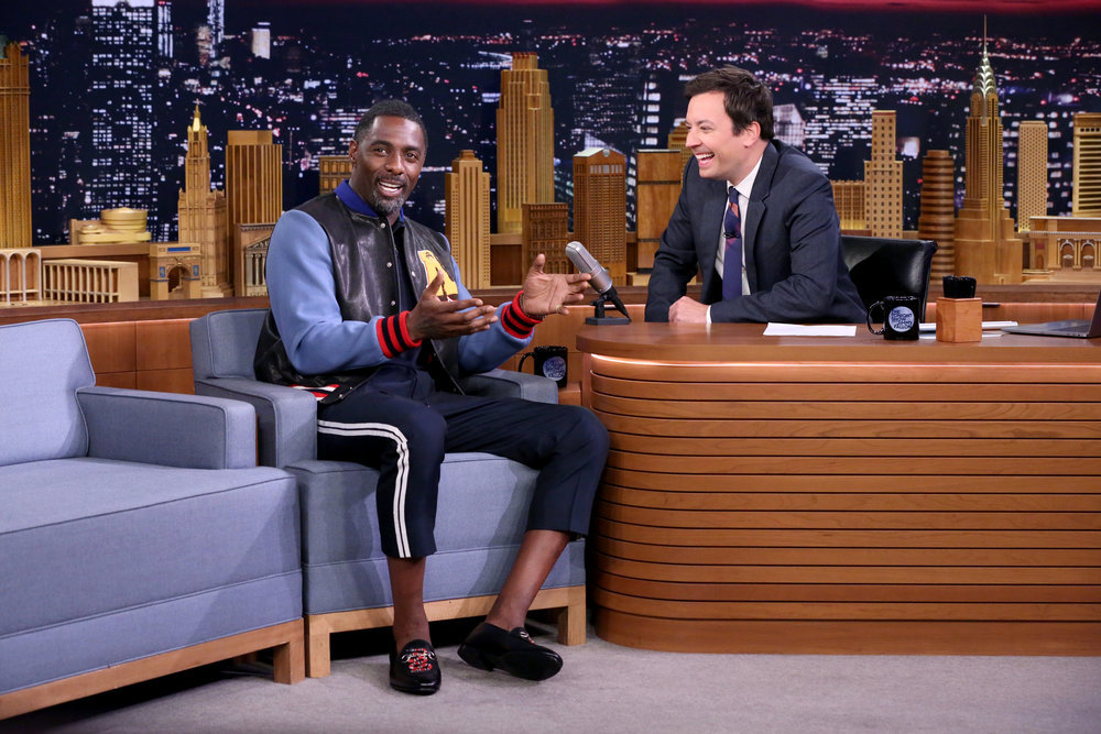 Image result for idris on jimmy fallon