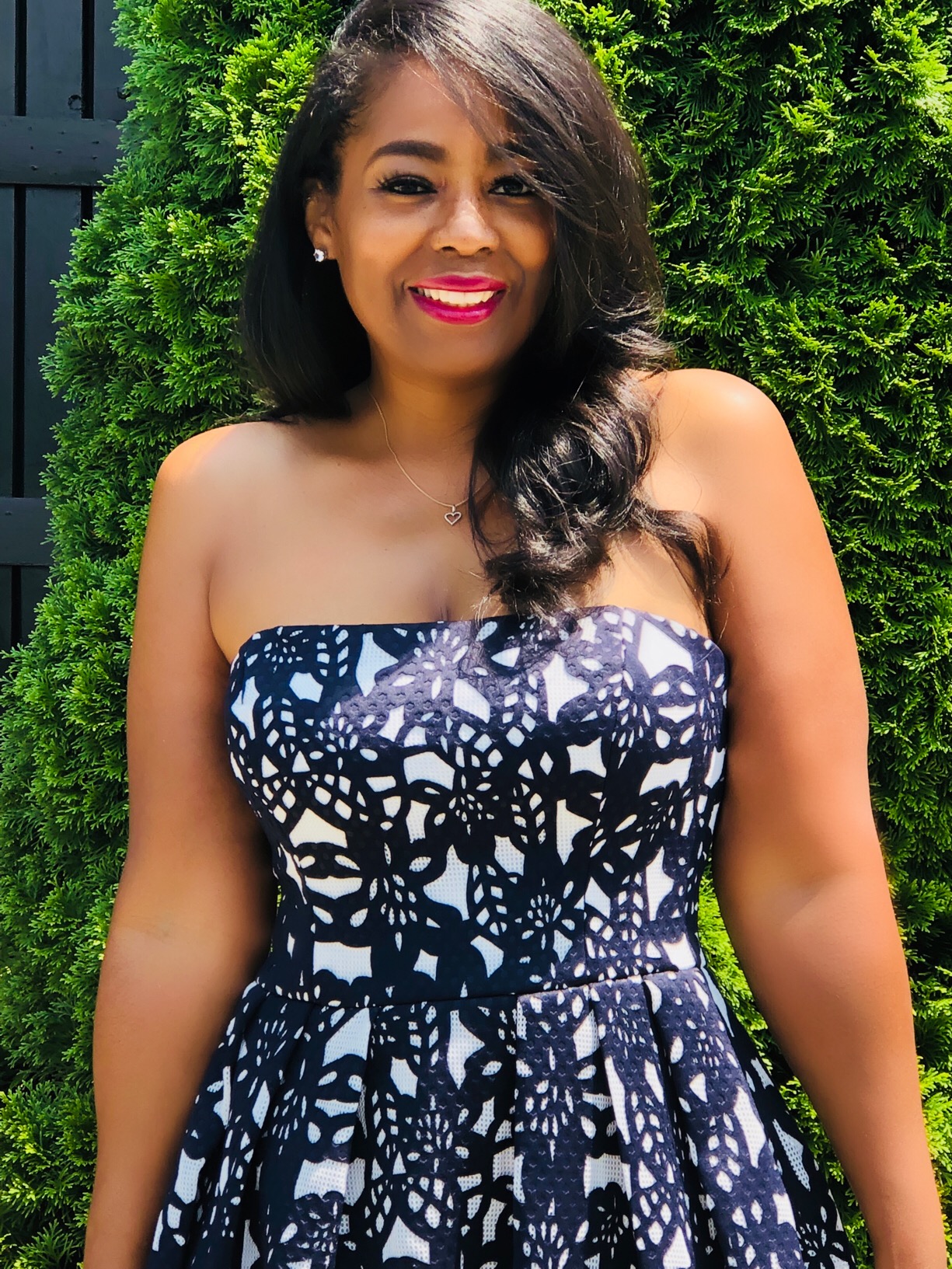 My Style: Maggy London Bonded Mesh Strapless Dress - Talking With Tami