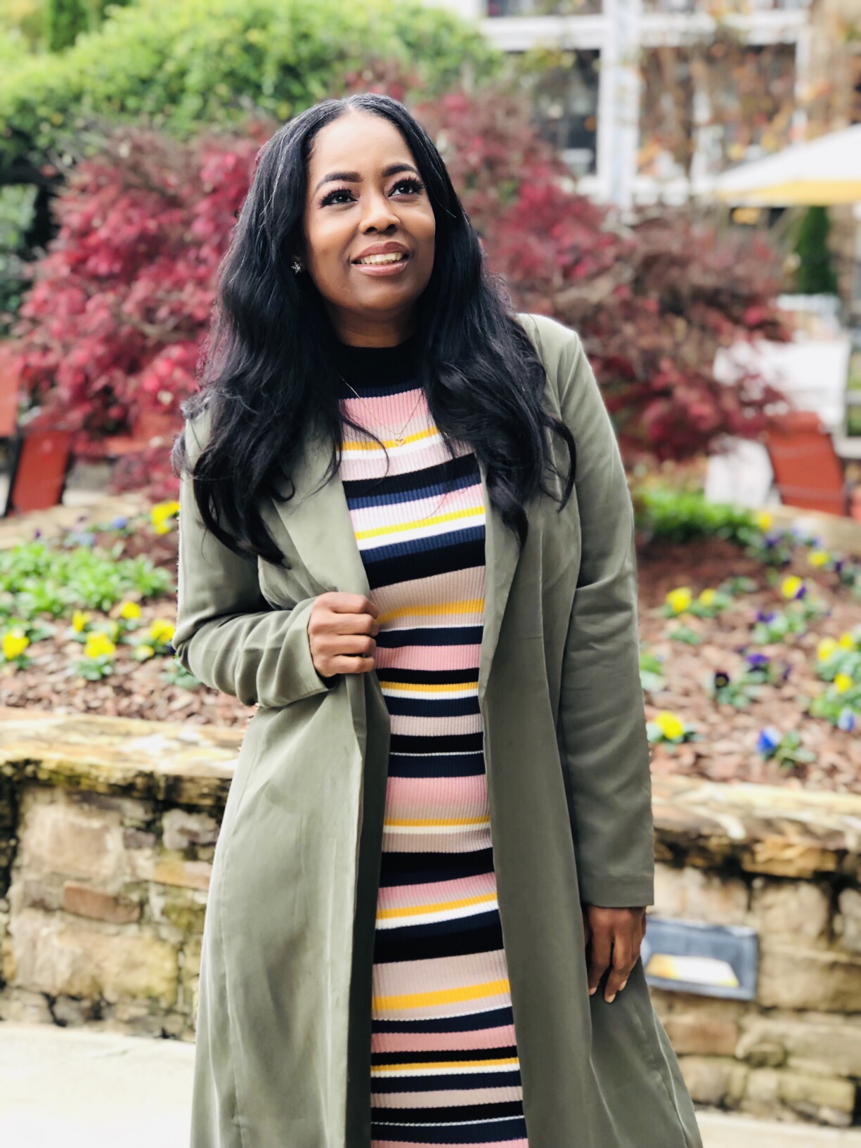 My Style: Striped Sweater Dress & Fall Trench