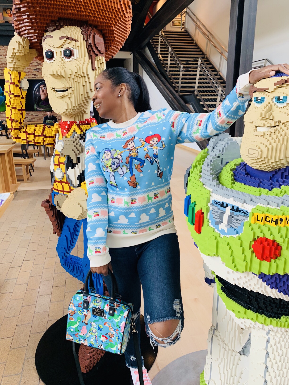 My Style: Toy Story Sweater & Purse While At Pixar Animation Studio