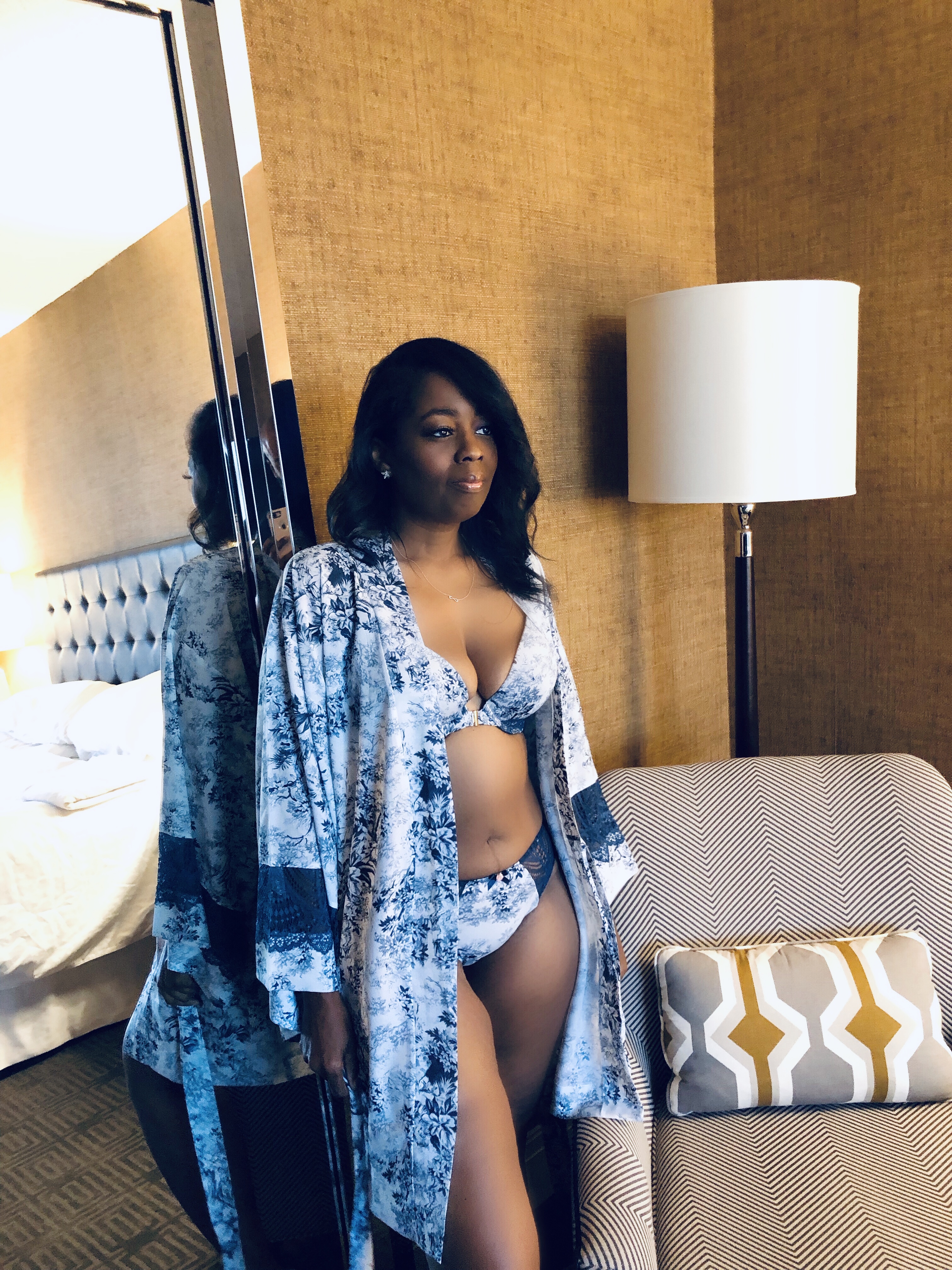 My Style: Cacique Intimates Floral Robe, Bra & Panty