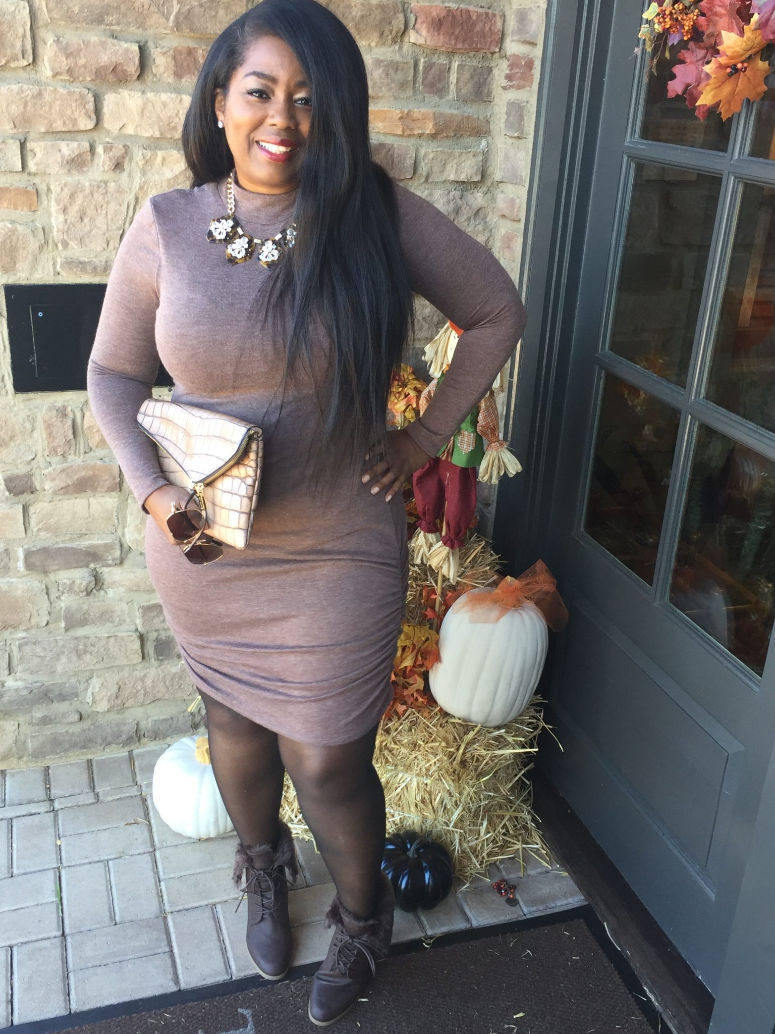 My Style: Erica Ruched Sweater Dress