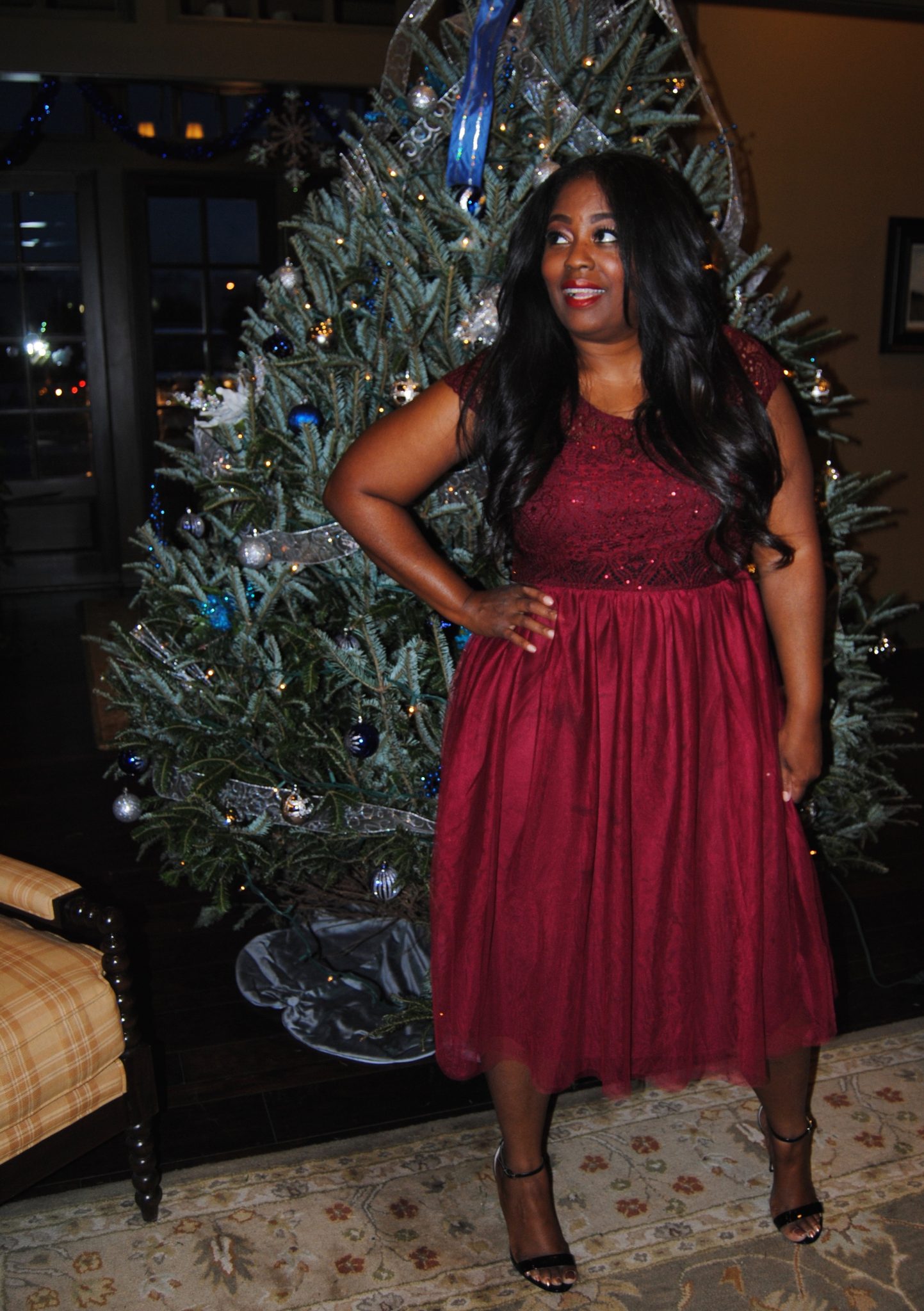 My Style: maurices Lacy Dress With Sequins