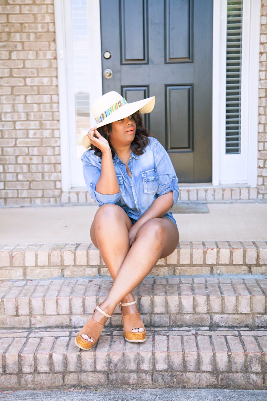 My Style: Chambray Shirt Jumpsuit For Spring