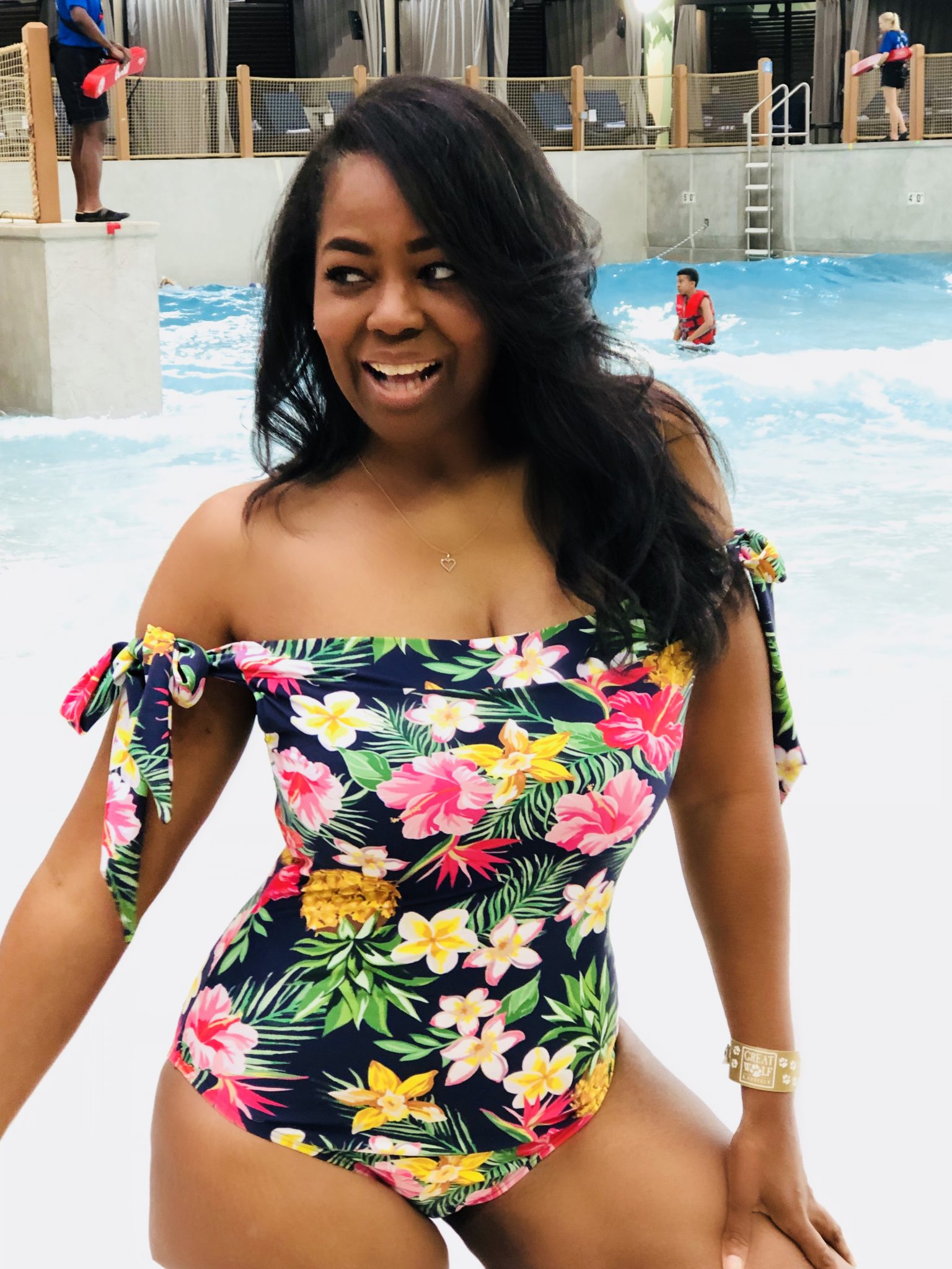 My Style: Tropical Floral Off The Shoulder Hermosa Swimsuit