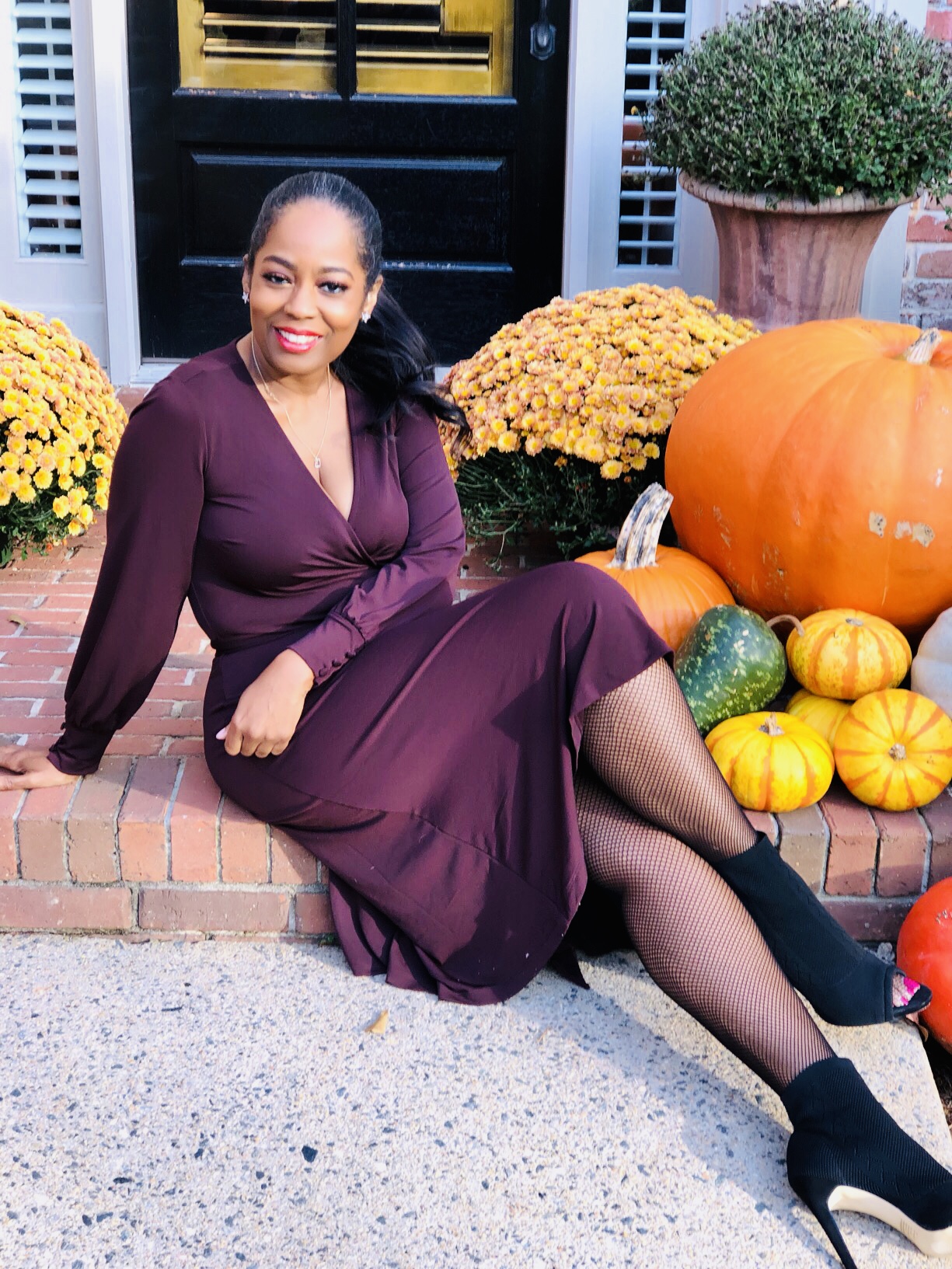 My Style: Thanksgiving Creped Wrap Dress