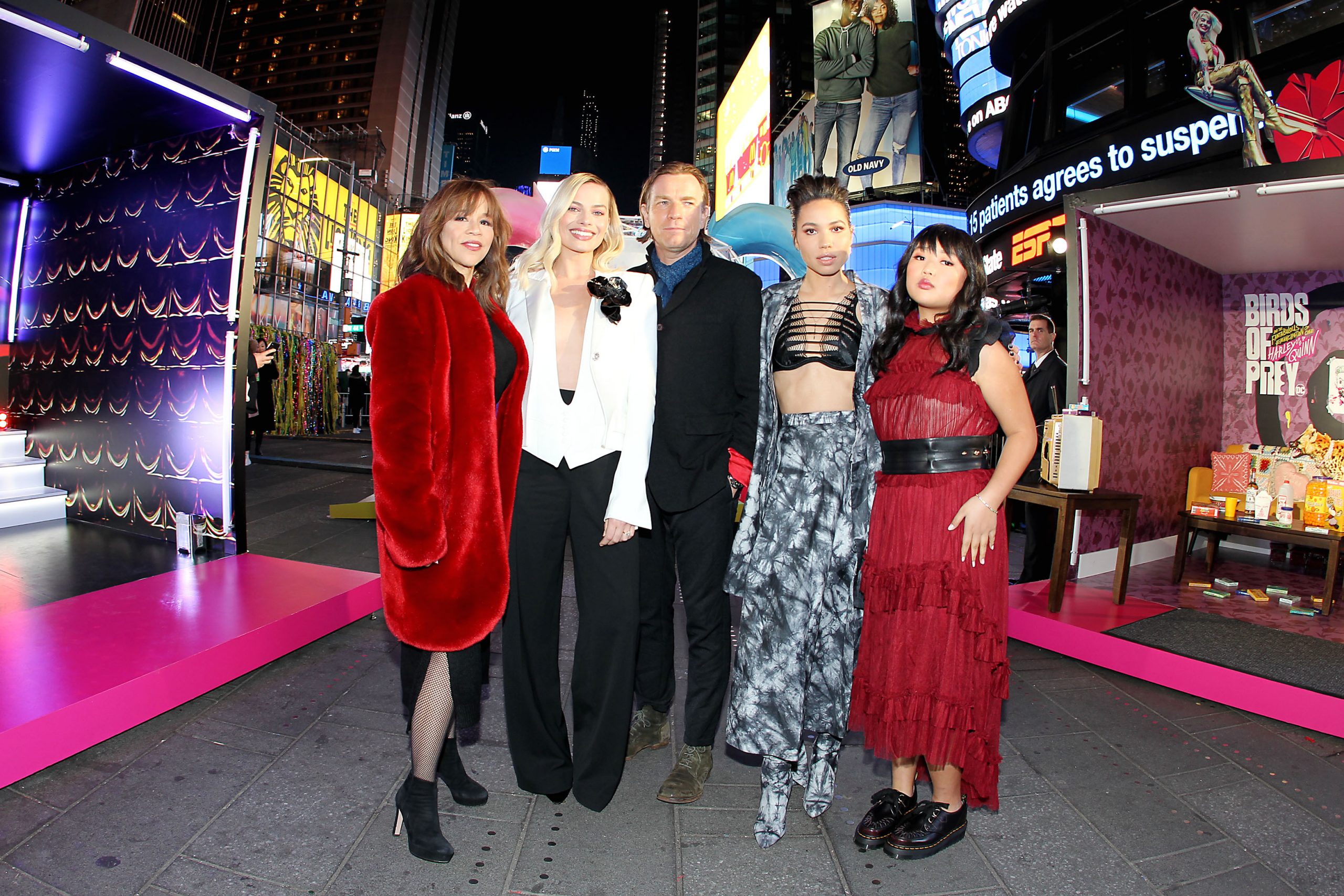 Margot Robbie And Cast At Times Square “Birds of Prey Fan Experience”