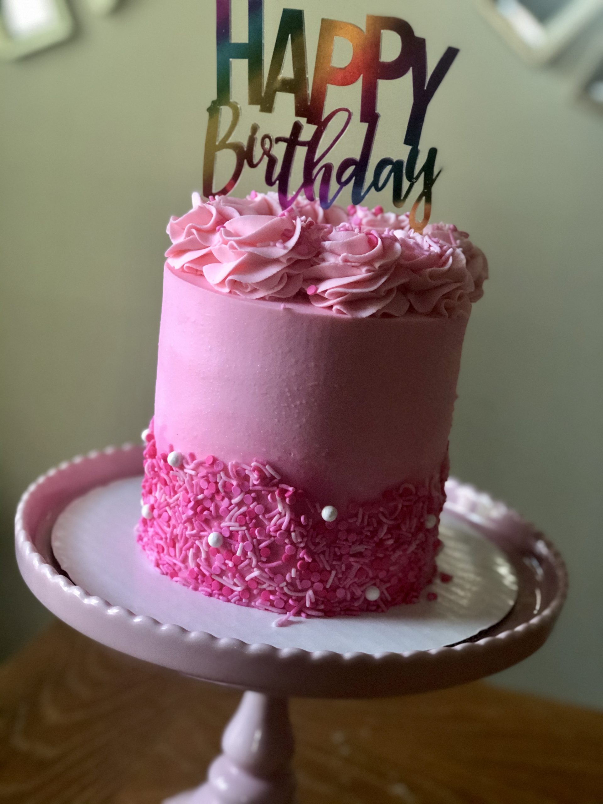 Pums Sweets Pinktastic Birthday Cake