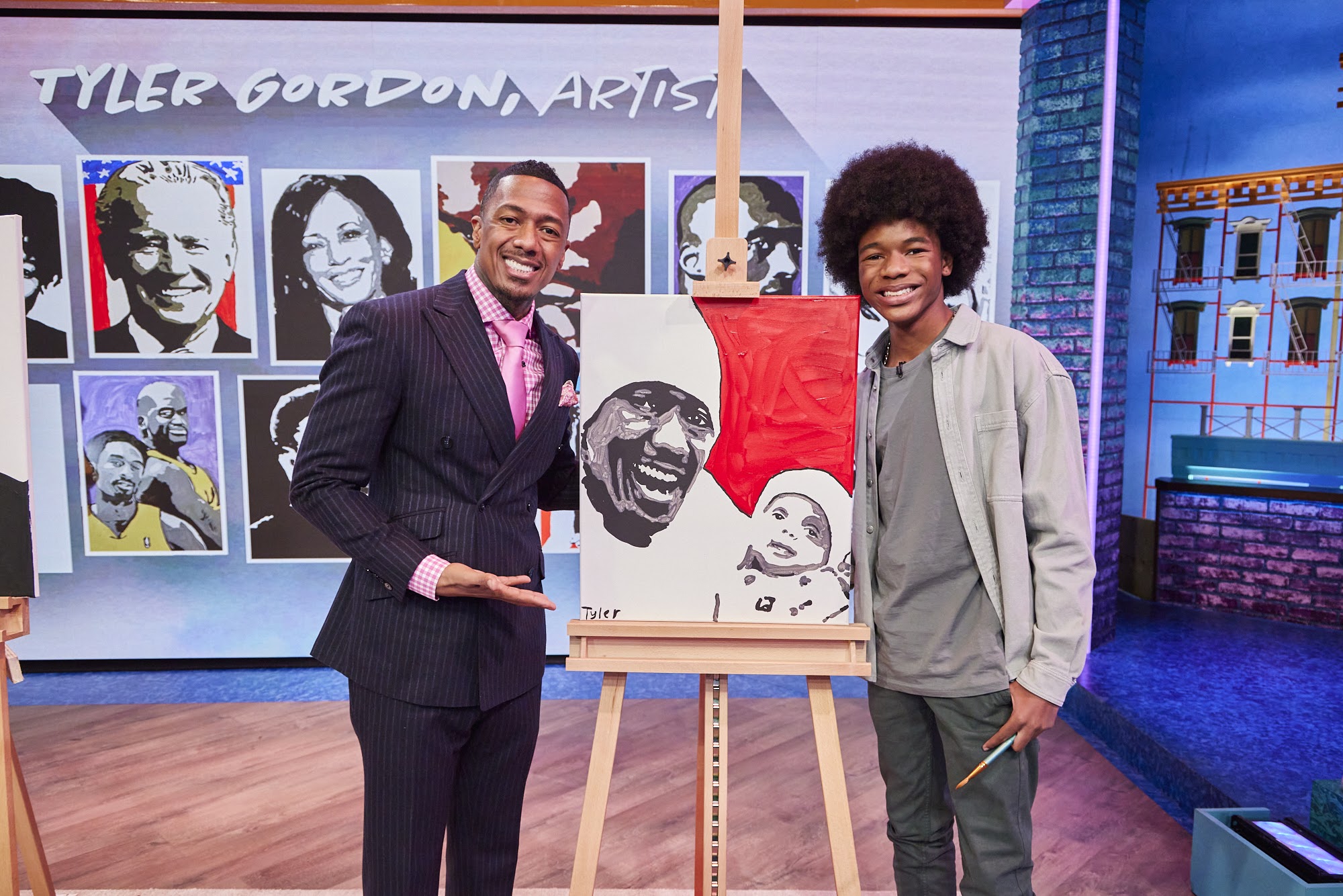 Nick Cannon Gifted Painting Of His Son Zen By Tyler Gordon