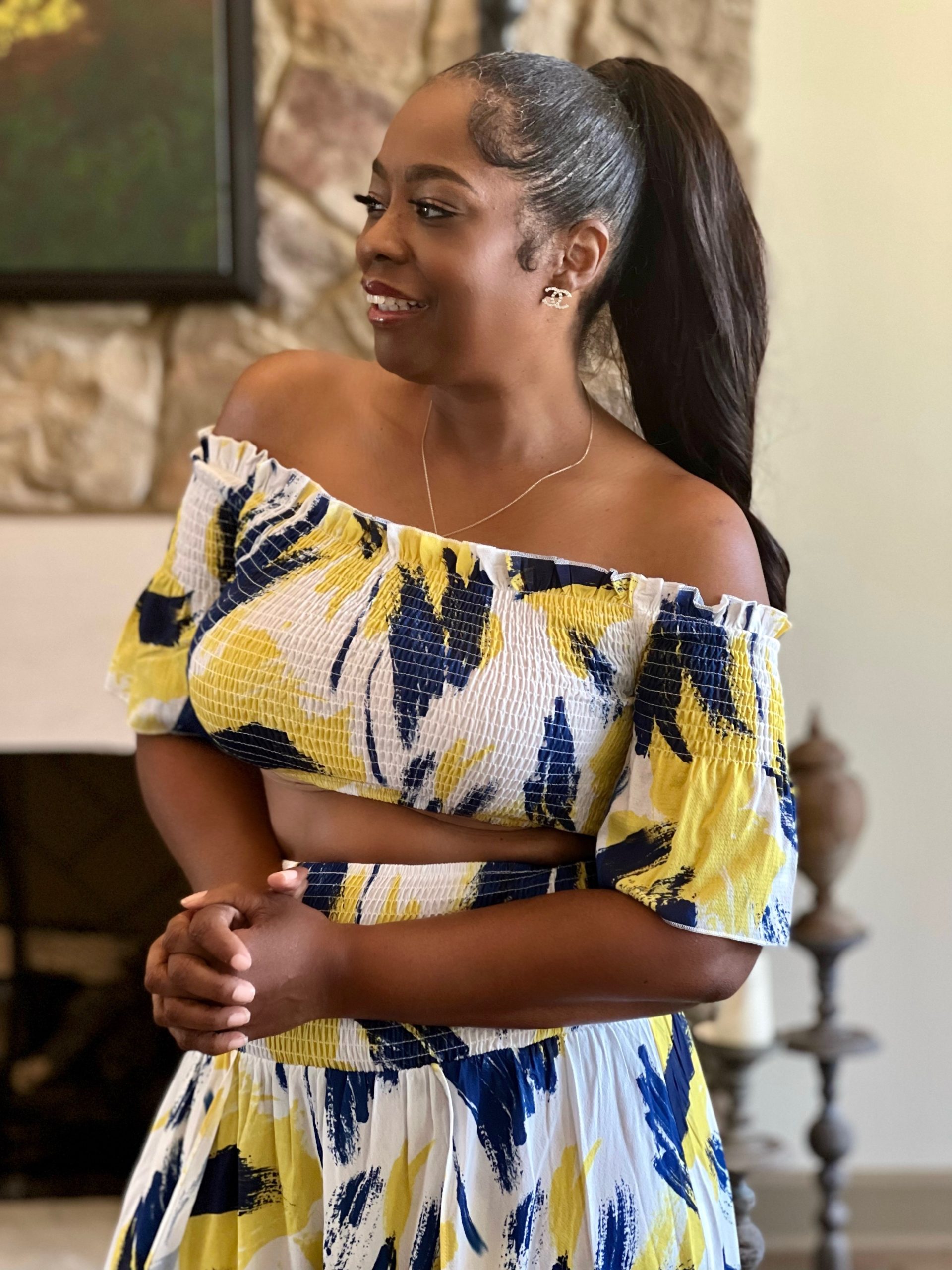 My Style: 2pc Off The Shoulder Ruffle Top And Skirt Set