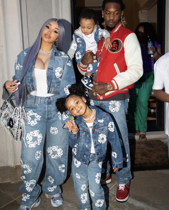 Rappers Cardi B & Hubby Offset Roll Out The Red Carpet For Son Wave's ...