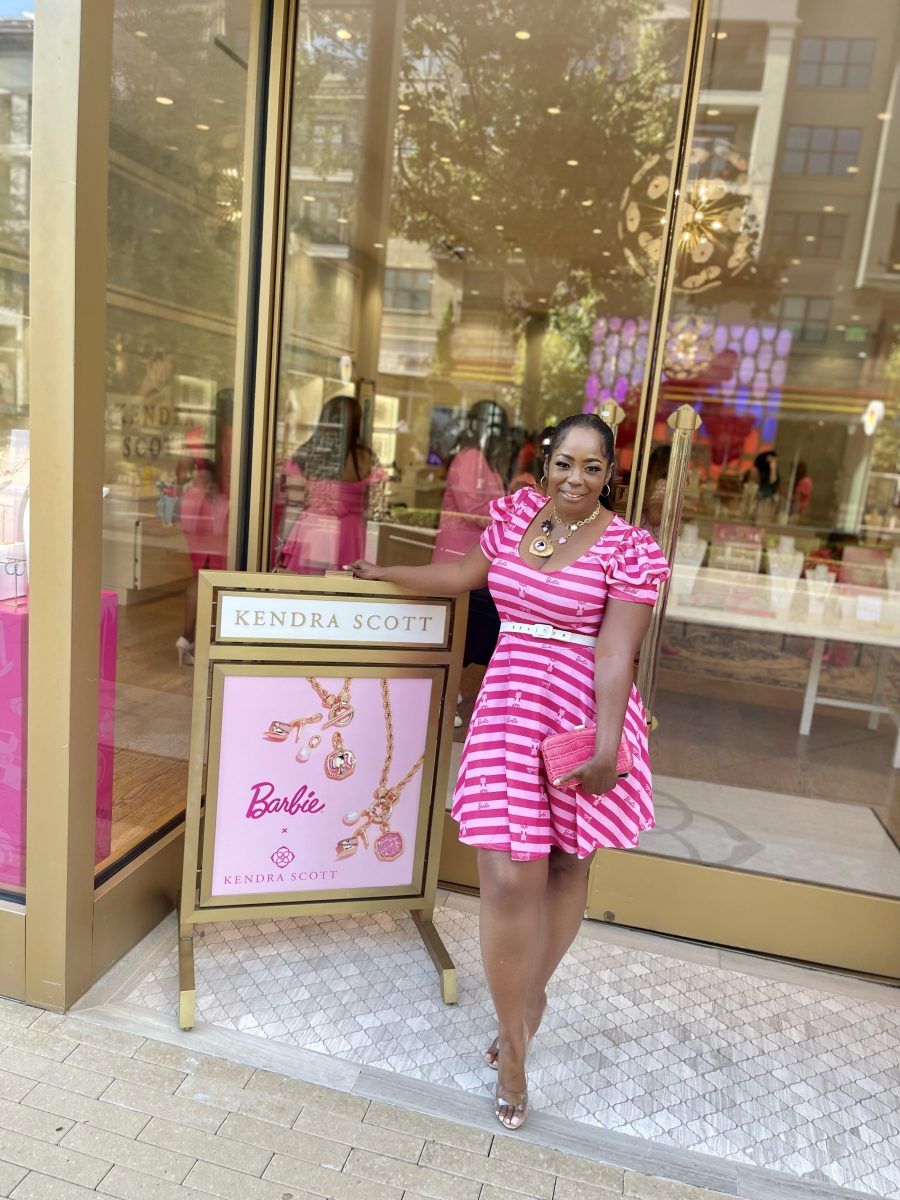 My Style: Pink Stripe Barbie Flare Dress My Style: Pink Stripe Barbie Flare Dress