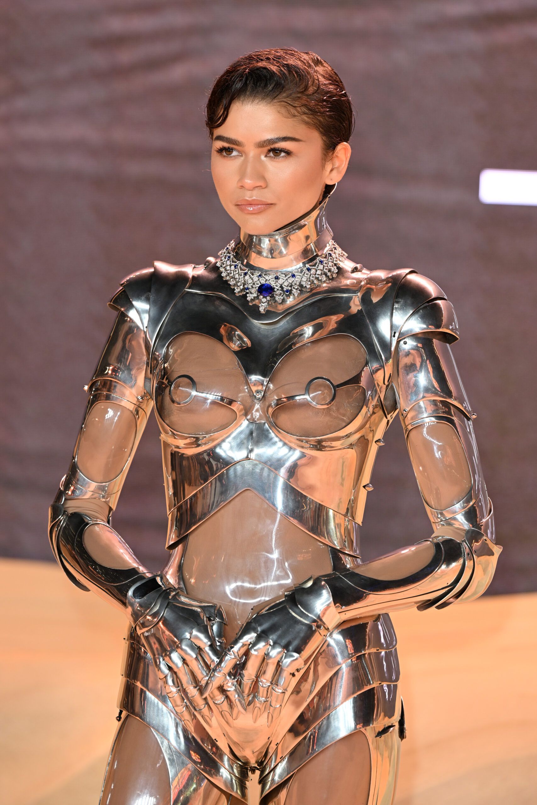 Wardrobe Breakdown: Zendaya Ất Dune Part 2 World Premiere In Couture Silver Robotic Look In London