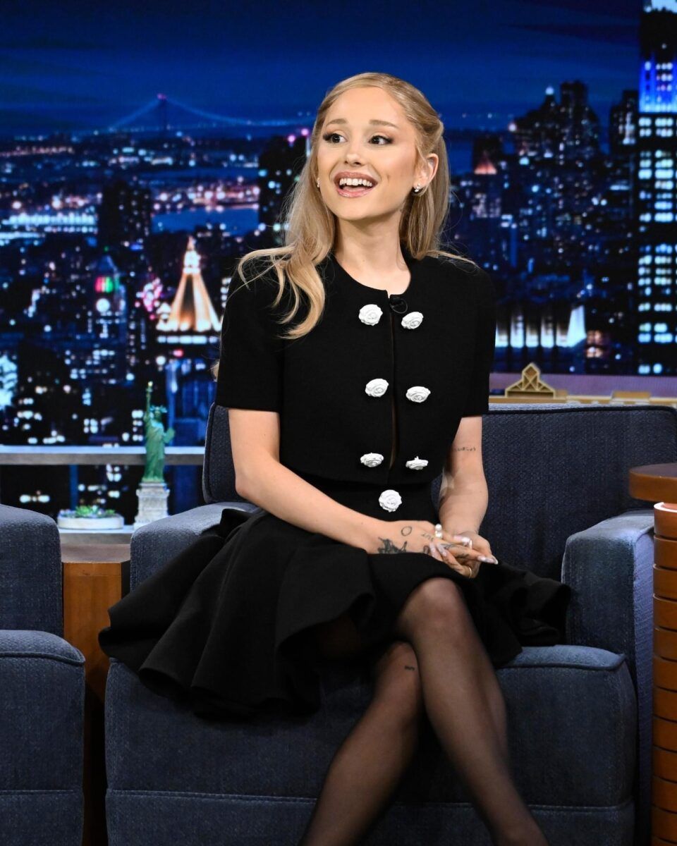 ariana grande black dress Grande's 21 Most Magical Red Carpet Moments Wardrobe Breakdown: Ariana Grande Black