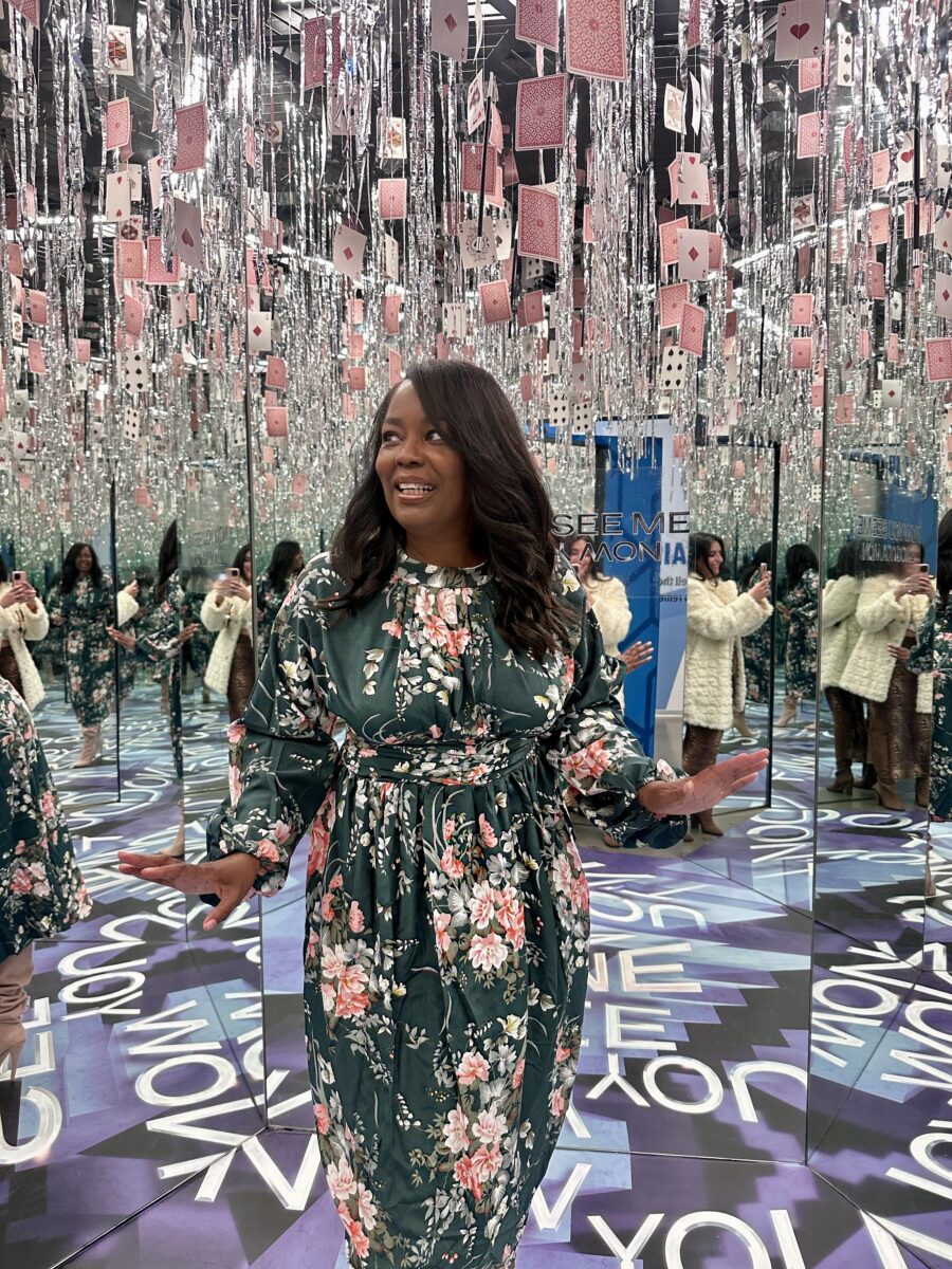 My Style: Green Floral Midi Dress