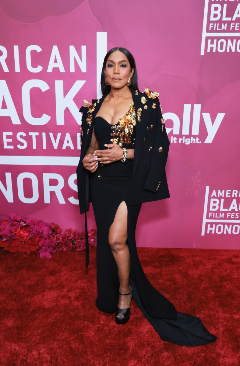 Celebrity Style: Angela Bassett’s Black & Gold Outfit At American Black Film Festival Honors