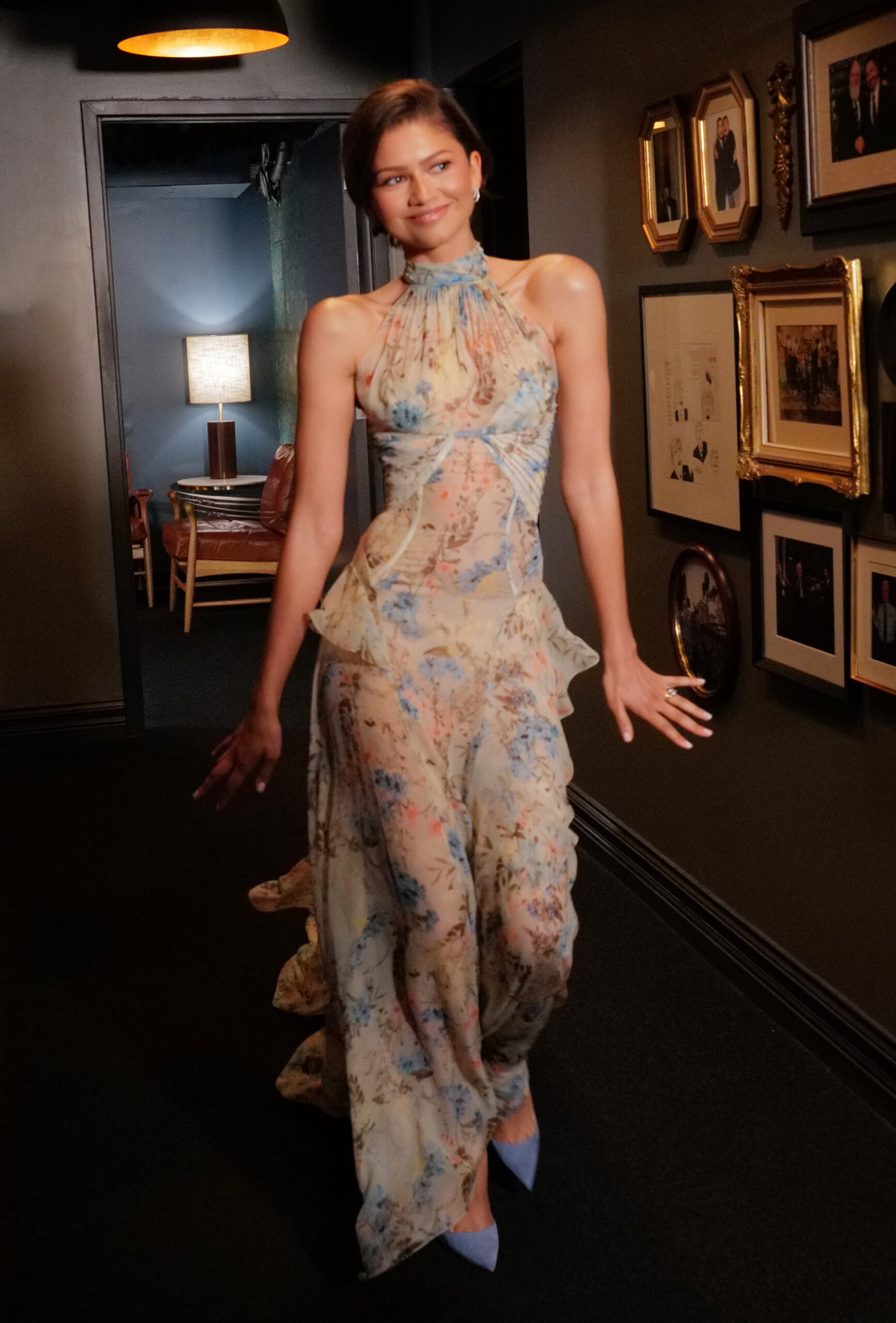 Celebrity Style: Zendaya’s Floral Print Chiffon Dress On Jimmy Kimmel Celebrity Style: Zendaya’s Floral Print Chiffon Dress On Jimmy Kimmel