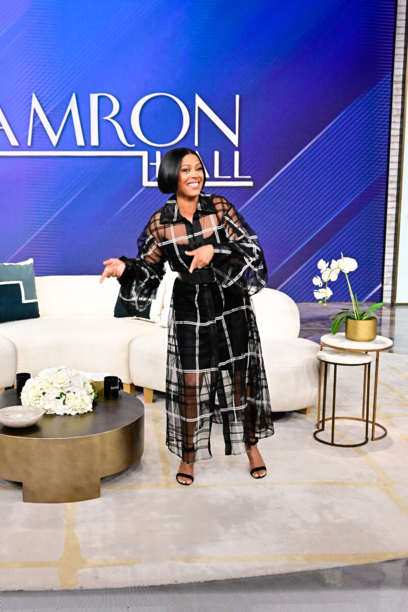 Celebrity Style: Tamron Hall’s Black Swing Dress On Tamron Hall Show